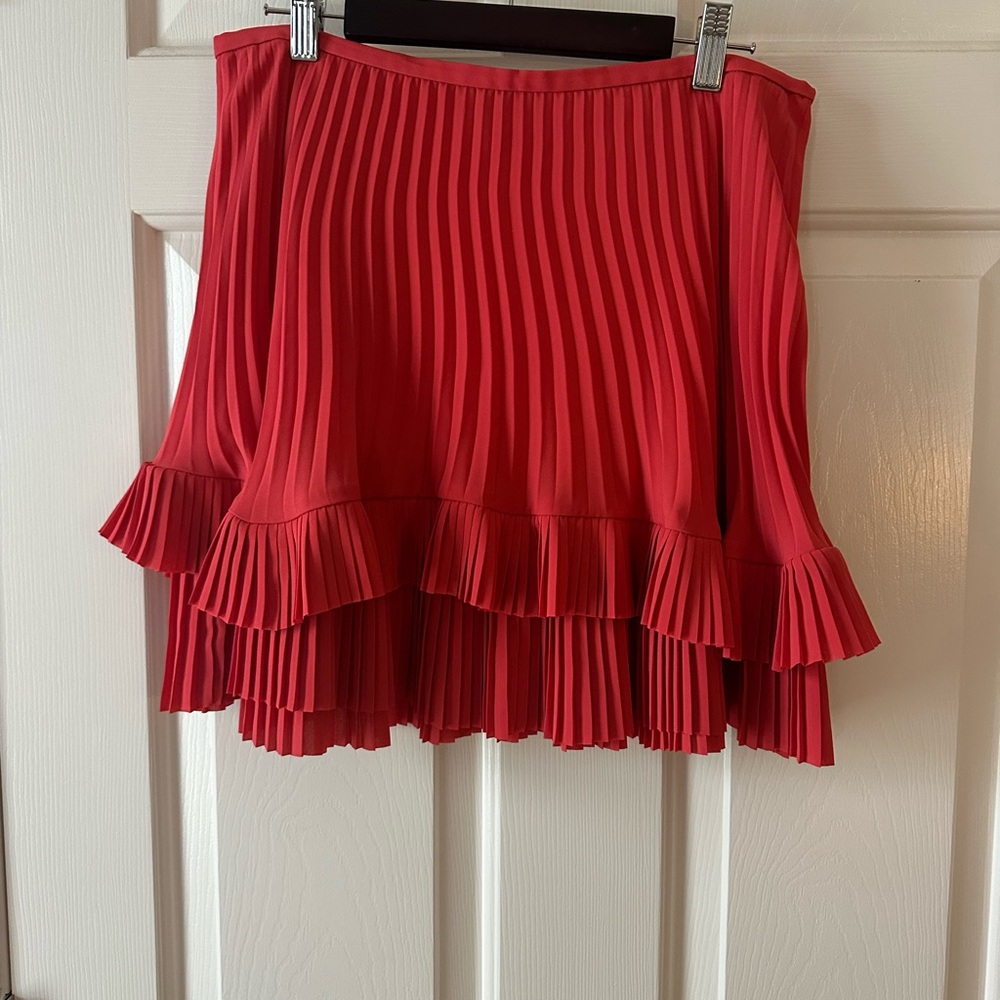 Banana Republic Coral Pleated Mini Skirt